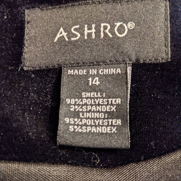 Ashro Black Sleeveless Velvet Dress & White & Black Jacket Set - size 14 NWOT - Picture 12 of 14